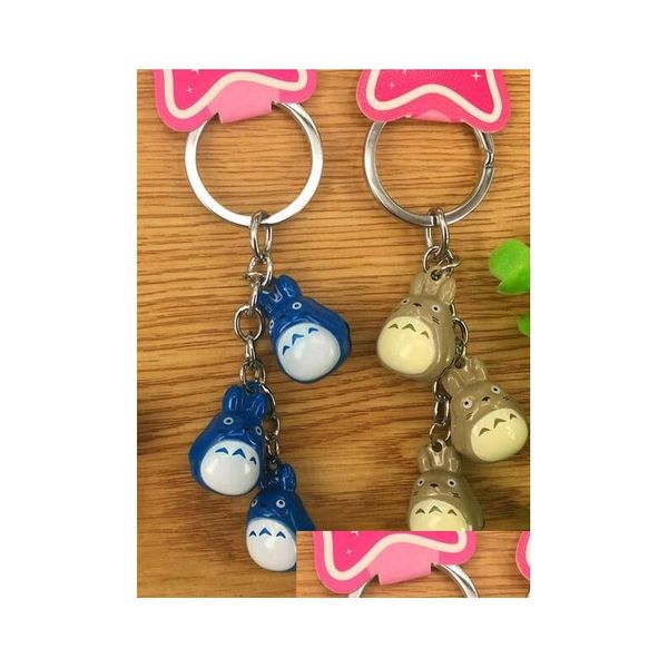 Ключевые кольца 10 шт. Мой сосед Totoro Bell Bell Strap Charms Charms Cring Cring Diy Jewelry Создание аксессуаров TY-169 Drop Deliver Dh6s8