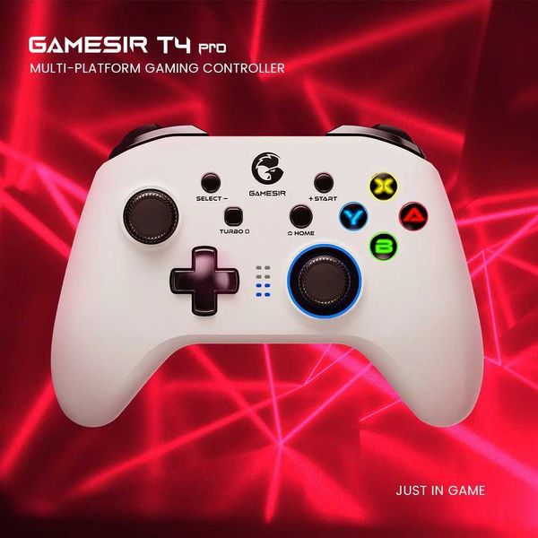 Ysticks GamesIR T4 Pro White Edition Bluetooth Game Controller 2.4G Беспроводная плата для Nintendo Switch PC Мобильные облачные игры J240507