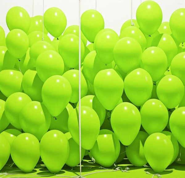 Decorazione per feste 85pc set da 10 pollici palloncini in lattice verde lime in lattice da 32,8 piedi decorazioni per soffitto in alluminio oro
