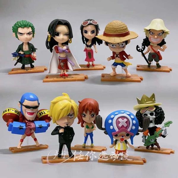 Scatola cieca anime un pezzo un pezzo blind box mystery box figura giocattoli all'ingrosso luffy sanji nami usopp chopper franky brook brook nico robin ornament t240506