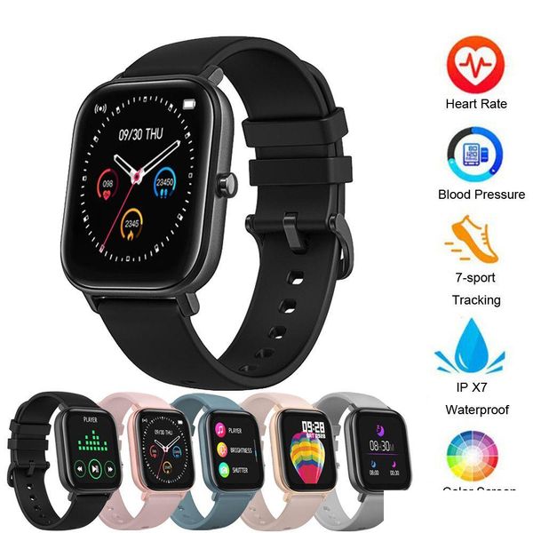 Smart Watches ID P8 Watch Männer Uhren Frauen IP67 wasserdichte Fitness -Tracker Sport Herzfrequenzmonitor FL Touch Smartwatchs für Amazfit DHKVU