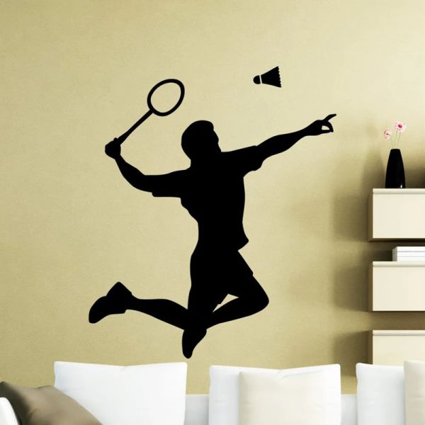 Adesivos Badminton Player Wall Decal