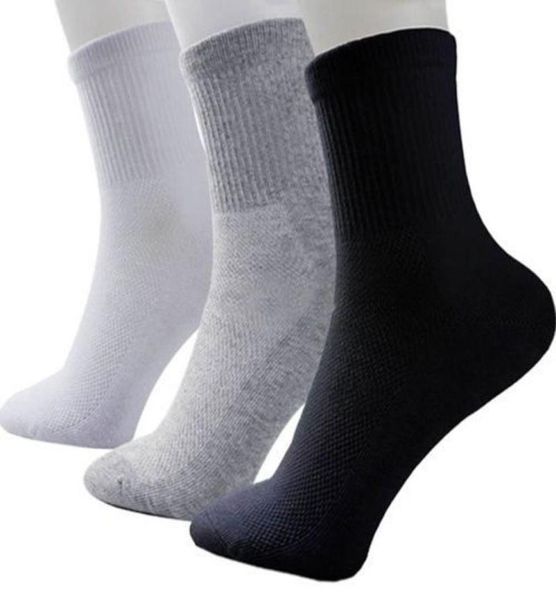 Fashion Summer New Men Guy Cozy Mix Cotton Sport Socks Black White Grey Colori di alta qualità popolare Mesh9739229 traspirante di alta qualità