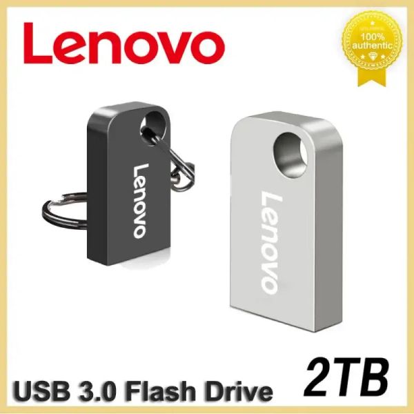 Адаптер Lenovo Metal 2TB USB -дисковый диск Flash Drive USB 3.0 Высокоскоростная передача файла 2 ТБ ультралаляционная емкость