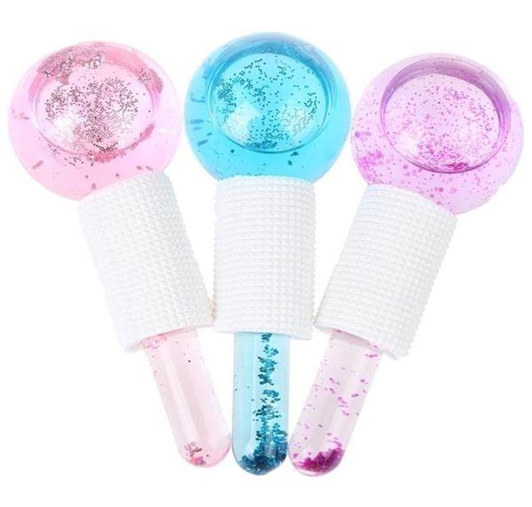 2PCSBox Crystal Ice Hockey Roller Energy Massage Beautyeye Ball Massager Water Water Globes Skin Care 2203297872801