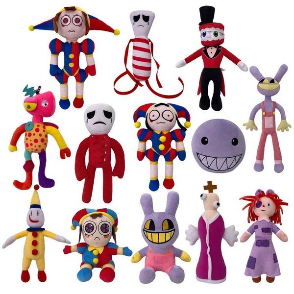 Dolls de pelúcia 16-43cm The Amazing Digital Circus Plush Toy Pomni Jax Ragatha Kinger Caine Bubble Soft Figuras de pelúcia Doll Kids Presente T240506