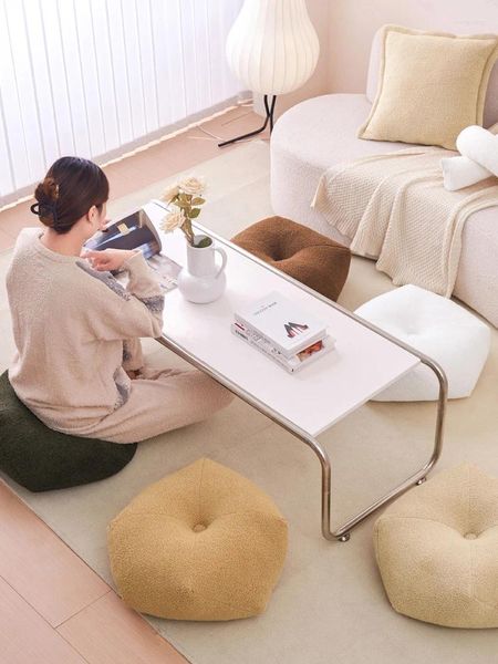 Sacchetti di stoccaggio puro colore più spesso più spesso tatami cuscino rotondo tappetino tappetino decorazione casa divano di divano balcone morbido seduto