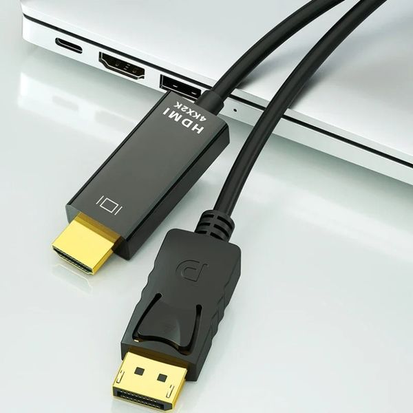 DP к HDMI-совместимому кабельному адаптеру мужского по самок для HP/Dell PC PC PT до 1080p-совместимого в HDMI Convertect Converter