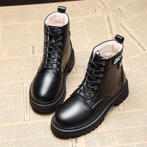 Stiefel Herbst Winterkampf Frauen Mode Punk Gothic Knöchel PU PU Leder Schwarze Plattform kurze weibliche Schuhe