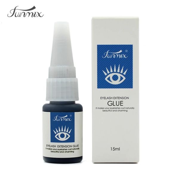 Ciglia 15 ml Funmix Corea Gue di ciglia nere senza fumi senza irritazione ciglia inodore estensione adesiva addetiva veloce ciglia oculare secco colla