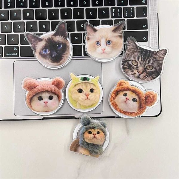 Monti del cellulare Thotrers carino Cartoon Cat Holder Magnetic Grip Tok Griptok Supporto per supporto per telefono acrilico Supporto per iPhone 15 14 per Pad Magsafe Smart Tok