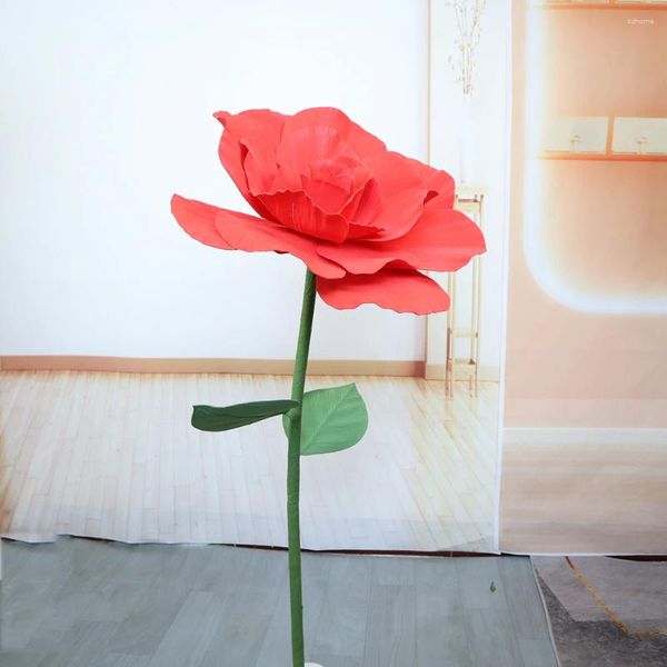 Dekorative Blumen künstlicher Riese PE Rose Schaumblume Blume Osterdekoration Po Booth Hintergrund ästhetischer Raumdekor natürliche Konservierte