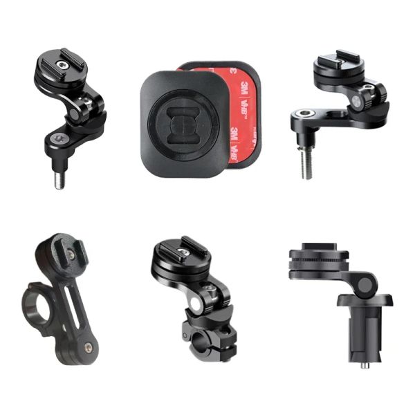 Stands Phone Mount for Motorcycle Cell iPhone Holder ScooterTeLone Stand Suporte de trava rápida Suporte de moto universal com adaptador 3M