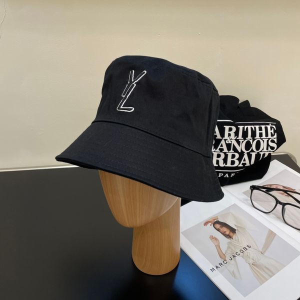 Y Logo Eimer Hut für Männer und Frauen Luxus hochwertige italienische Marke Sticker Eimer Hut Sommersonne Visor breite Krempe Hüte