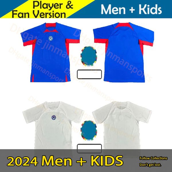 Neue Slowakei Fußballtrikot 24 25 Home Blue Away White Blue White Football Trikot 2024 2025 Männer Sport Kurzarm Shirt Kleidung Kit Kit