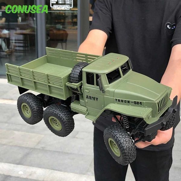 Electric/RC Car JJRC 1/18 RC Car Off-Road 4x4 2.4G Auto controllata Macchina elettrica militare 10 km/h RC Buggy Childrens Cars Toys for Boys T240506