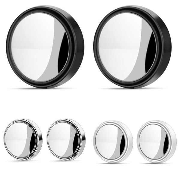 NEU 2 PCS RUNDRALLE KONVEX BLIND SPOT Sicherheits Fahrt Weitwinkel 360 Grad einstellbarer klarer Rückspiegel-Spiegel-Autozubehör