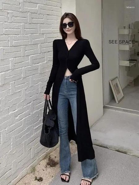 Lässige Kleider Koreaner Lazy Stil Frauen Herbst Kleidung Modes Cardigan Slim Party Midi Rock weibliche elegante und hübsche Kleider.