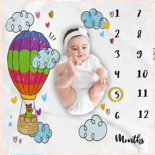 Arazzi Cartoon Angel Wing Infant Milestone Puns Sfondo Play Mats Mats Anniversary Calendario Calendario