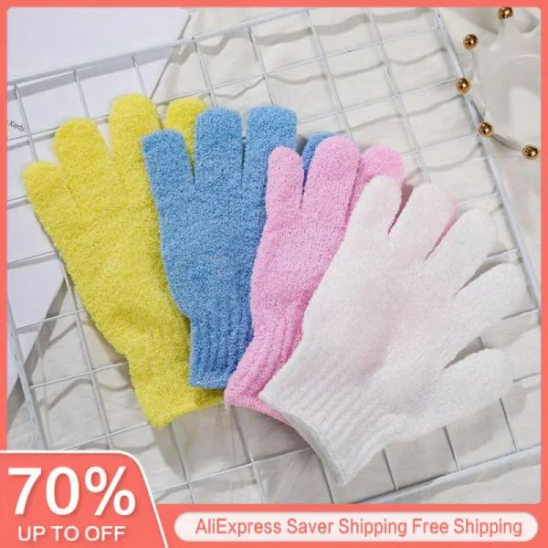 Handschuhe 1pcs Bad zum Abtasten des Peeling Peeling Handschuhe Schnittschrubhschrubte Massage für Körperpeelingschwamm Waschhaut Feuchtigkeitsspa Spa