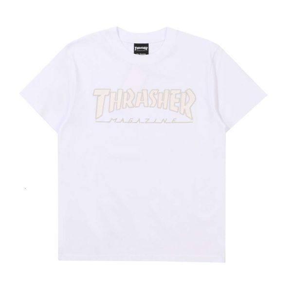 THRASHER T-SHIRT Designer Tee Luxury Moda Menção Tshirts T- Para camiseta impressa e feminina de lazer para homens e mulheres