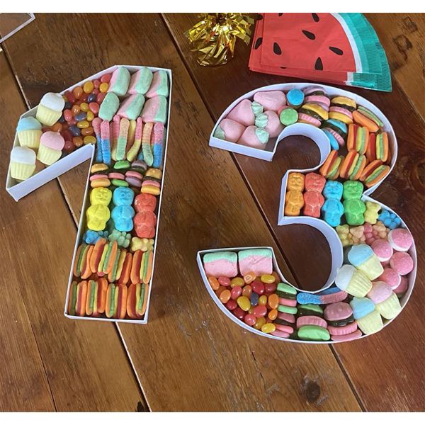 Ornamenti da 30,5 cm regalo di compleanno dolce trattamento con cartone per cupcake a forma di saldatura a forma di cassetta