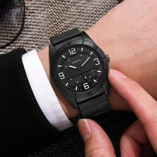 Armbanduhren stilvolle digitale Männer beobachten mit hochwertiger Bewegung Drei Pin analog Display einfache geeignete Geschenke für