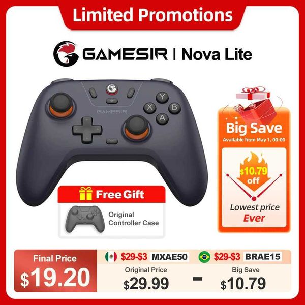 KS Gamesir Nova Lite T4 PC Nintendo Switch Controller Bluetooth 2.4G Беспроводная игровая доска эффект Joystick NS Steam Android IOS J240507