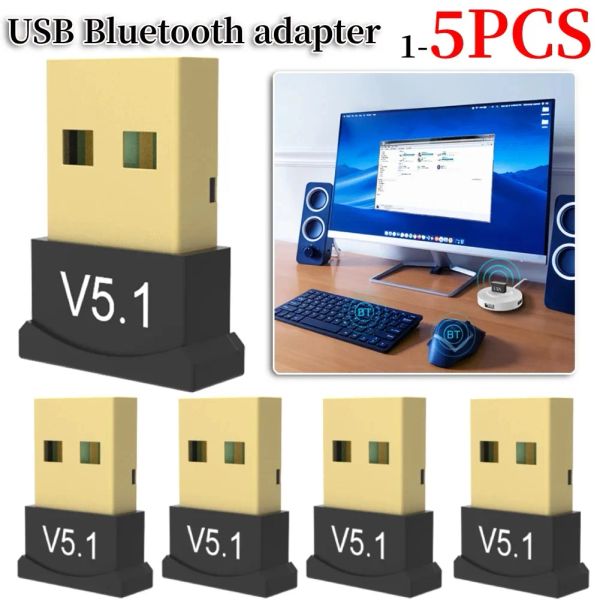 Adapter 15pcs USB Bluetooth 5.1 Adapter USB -Dongle Wireless Hands -Free -Sender -Empfänger Audioempfänger für Computer PC -Laptop