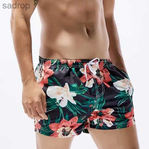 Costumi da bagno maschile seobean bermuda surf pantaloncini da uomo pantaloncini da nuoto da nuoto a fiori rapidi abiti da surf sulla spiaggia per la spiaggia di abbigliamento sportivo s-xl abiti da spiaggia xw