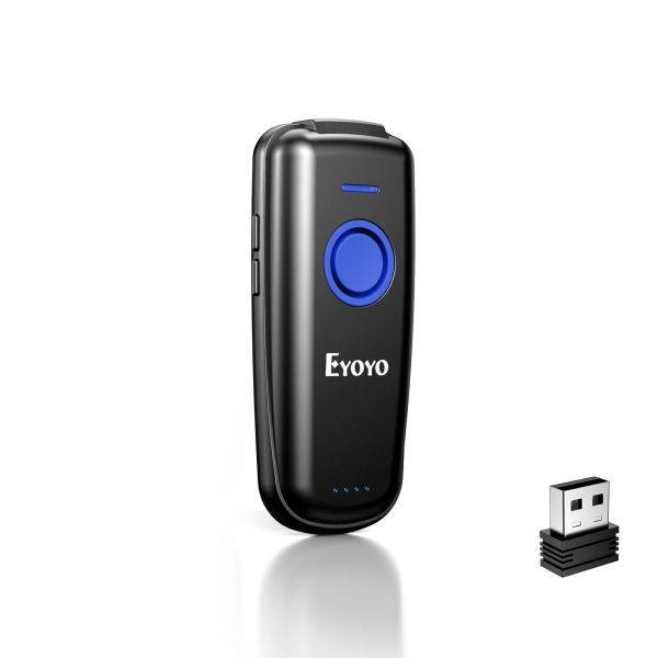 Scanner Eyoyo EY023 QR -Code -Scanner Bluetooth tragbarer 2D -Balken -Code -Scanner Der kompatible USB 2.4GHz Wireless Bluetooth Barcode Reader