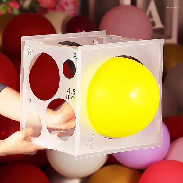 Parti Dekorasyonu 2024 10 Delik Balon Sizer Kutusu Kemer Sütunları Doğum Günü İçin Boyut Ölçüm Aracı Yapıyor