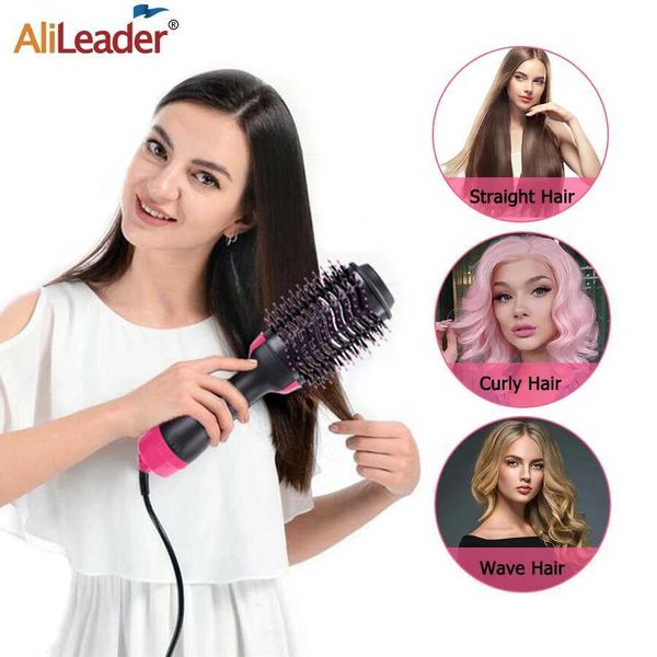 Curling Irons Brush a buon mercato per capelli asciutti Stilisti dell'aria calda e condizionatori volumetrici Taglie di piastre in un passaggio Combini elettrici Q240506