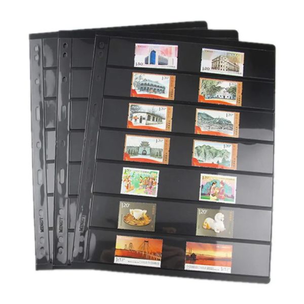 Álbums Novo 10pcs Binder PhotoCards Stamp Page Collection titulares do álbum Samp