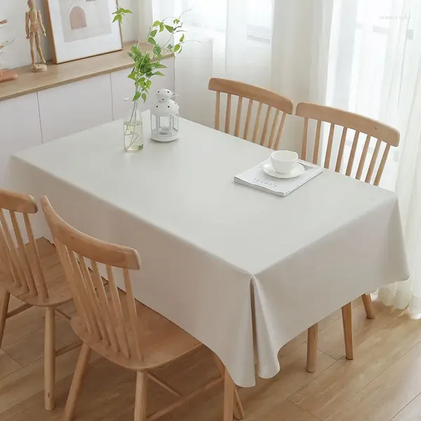 Столовая ткань 2024 Pure Color Tablecloth Iron Ondessable PVC Водонепроницаемость и масляная проверка_JES1135