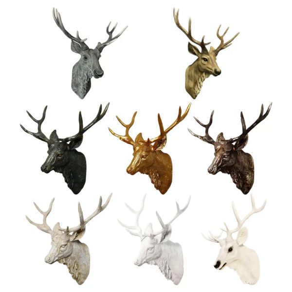 Sculture Deer Deer Head Decor Wall Monte Ornament Ornament Hotel Bar Decoration