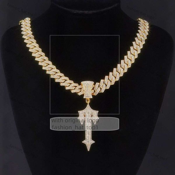 Colares pendentes trapstar London Hip Hop Cross Incluste Zircon Pop Rap Style Wearable Tennis Chain Cuba Drop Delive Jóias de entrega P DHRHE 6924