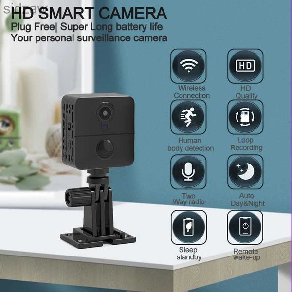 Mini telecamere Mini telecamera Smart Home Security Camera Interioless Wifi Control di controllo del sonno per il rilevamento del corpo e durata della batteria ultra lunga WX