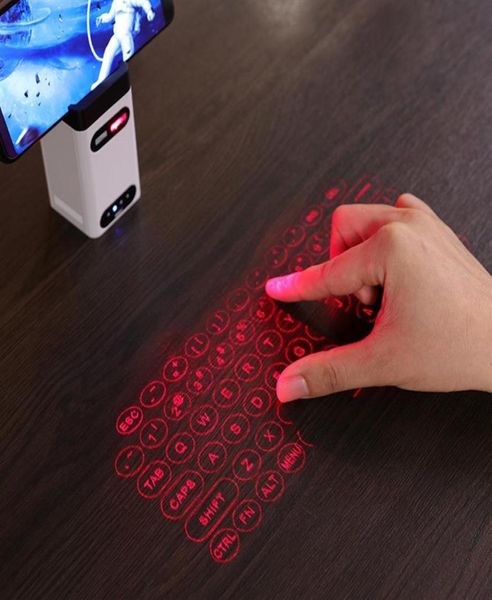 Bluetooth Virtual Laser Radiator Wire Shield de um teclado móvel para uma almofada de celular com uma função de mouse Q1224197R2879356