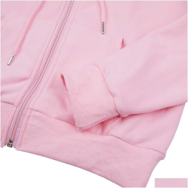 Damen zweiteilige Hosen Kumpel Jacke Tracksuit Set Elegant 2 Stück Sets Frauen Luxus -Outfit Sweatsuit Velours Zip Up Hoodie Jackets d Dhvqa