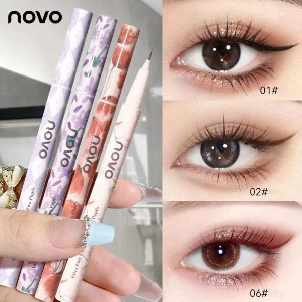 Eyeliner White Eyeliner Gel morbido Minteo bianco matita a lungo pigmentata a lungo duratura impermeabile eyeliner Penna illuminante Strumento di trucco per gli occhi