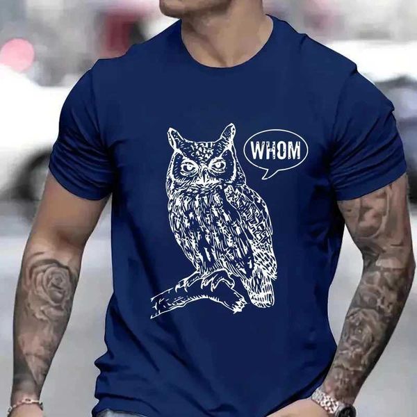 Herren-T-Shirts lustige Ts T-Shirts für Männer, die Owl T Clothes Herren Shirt Herren T-Shirt Shirt Slve Kleidung lustige T-Shirt-Mann T-Shirts T240506