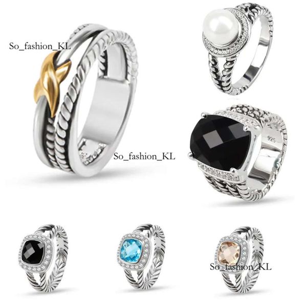 Designerschmuck David Yurma Armband Ring Twisted Cross Schmuck Frau Ring Klassiker Ring Tiffanyjewelry Kupfer David Yurma Schmuck Männer Frauen Schmuck 807