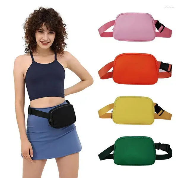 Bolsas de armazenamento Multifuncional Bolsa de cintura correndo Canvas Jogging Jogagem portátil portátil portador de telefone Fitness Sport Sport