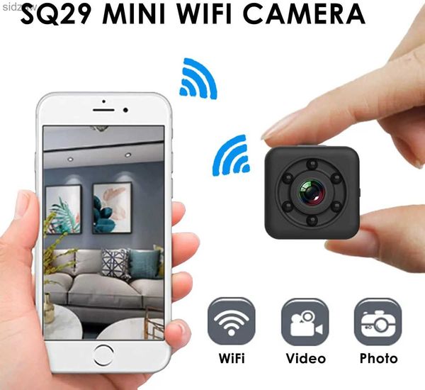 Mini câmeras SQ29 WiFi Mini HD Câmera pequena câmera de visão noturna Câmera DV Mini Câmera com suporte à prova d'água para Hidden TF Card WX