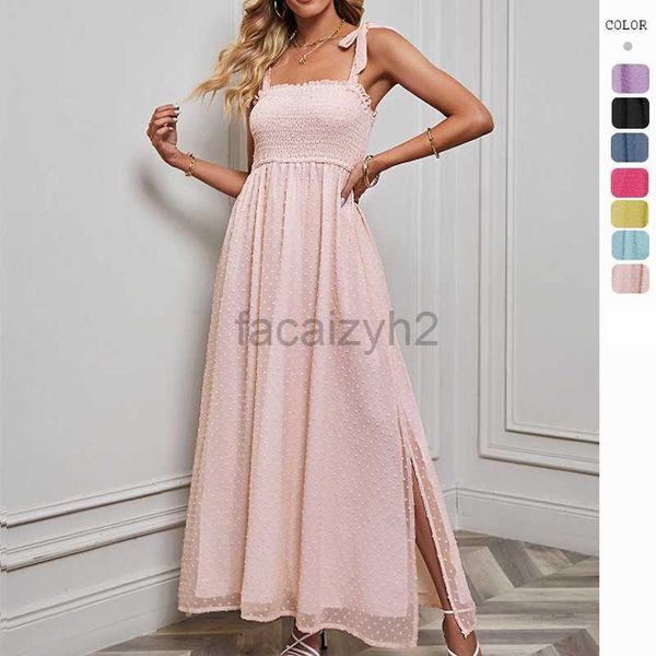 Designer -Kleid Selbstaufnahmen des 2024 Frühlings/Sommers neues sexy Kleid mit geteiltem solidem Jacquard Kleid Kleid Plus Size Kleider