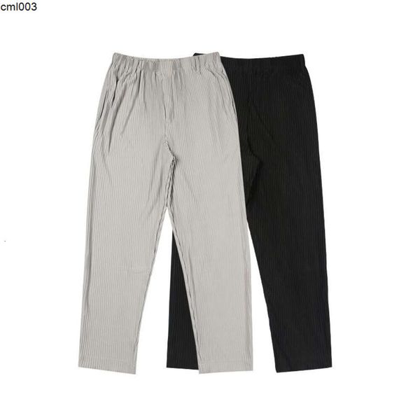 Pantaloni homme plisse a pieghe a colore solido uomini jogger jogger che corse pantaloni sudore hk65