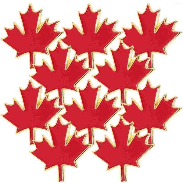 Broches 10 pcs canadense pin badge folha broch.