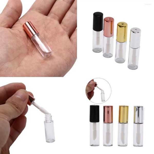 Garrafas de armazenamento 10pcs/lote vazio transparente lip brigh tube batom de plástico Mini Bloss Cosmetic Somem Organize Organize