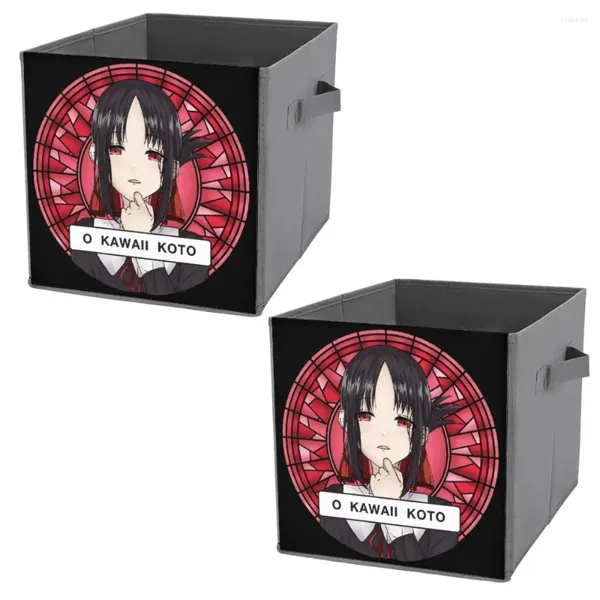 Borse di stoccaggio Box pieghevole Kaguya Shinomiya vetrate in vetro dalla divisione Organizzatore del serbatoio Kagu Anime Conservato giocattoli e ottimo